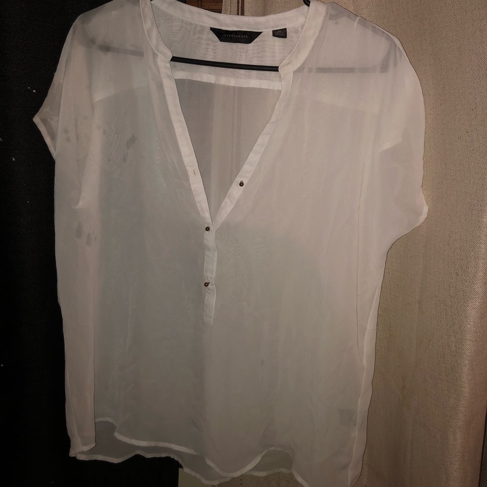 Sheer white top